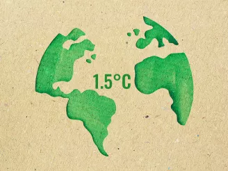 1.5°C world map green