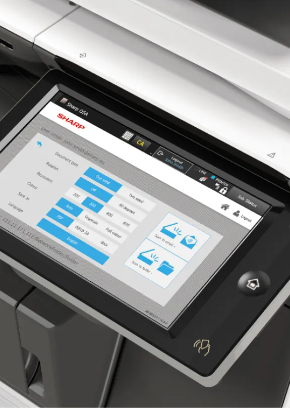Job Accounting II software on MFP panel
